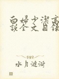 白妇少洁高义小说全文目录