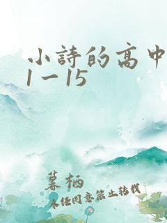 小诗的高中日记1一15