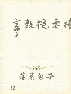 言教授,要撞坏了