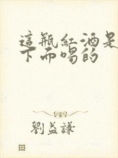 这瓶红酒是给你下面喝的