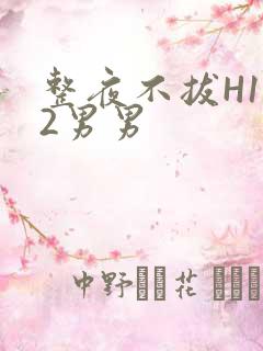 整夜不拔H1V2男男