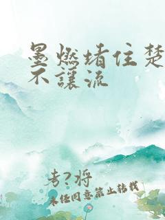 墨燃堵住楚晚宁不让流