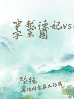 穿越德妃vs数字军团