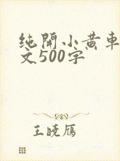 纯开小黄车小短文500字
