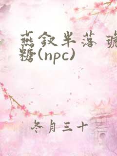 燕钗半落 琥珀糖(npc)