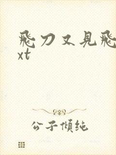 飞刀又见飞刀txt