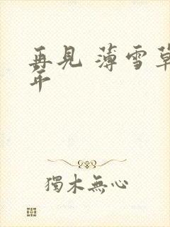 再见 薄雪草少年