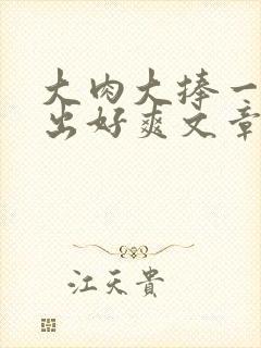 大肉大捧一进一出好爽文章