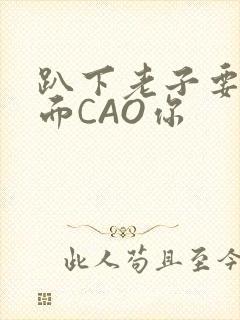 趴下老子要从后面CAO你