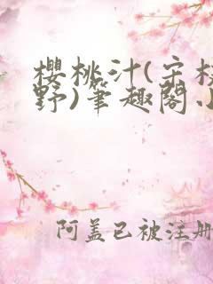 樱桃汁(宋枝江野)笔趣阁小说