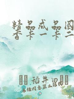 精品成品国色天香卡一卡二摄像头