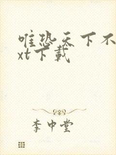 唯恐天下不乱txt下载