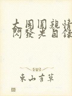 大团圆亲情会闪闪发光目录