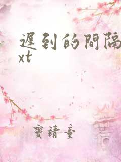 迟到的间隔年txt