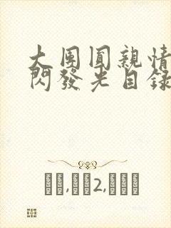 大团圆亲情会闪闪发光目录