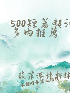 500短篇超污多肉推荐