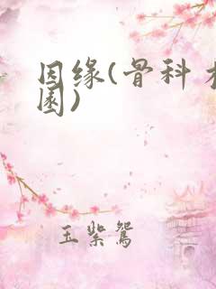 因缘(骨科 校园)