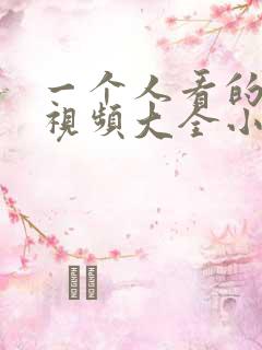 一个人看的免费视频大全小说