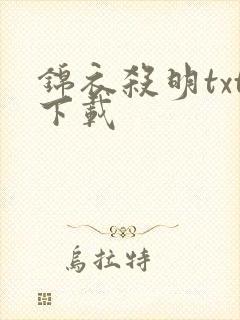 锦衣杀明txt下载