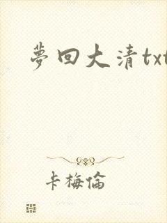 梦回大清txt