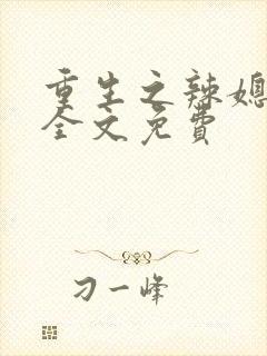 重生之辣媳当家全文免费