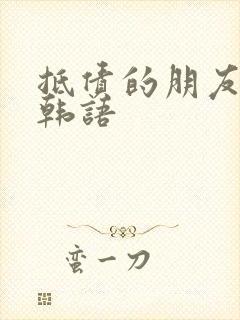 抵债的朋友麦子韩语