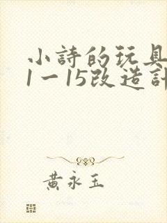 小诗的玩具日记1一15改造计划