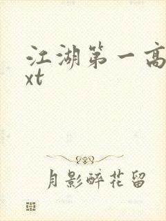 江湖第一高手txt