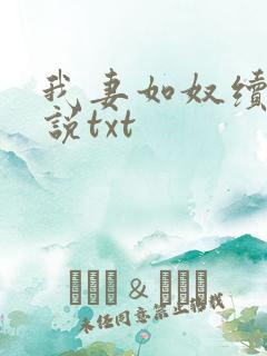 我妻如奴续写小说txt