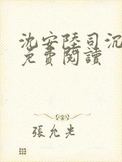 沈安陆司沉小说免费阅读