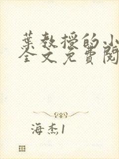 叶教授的小黏糖全文免费阅读