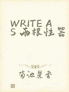 WRITE AS 两根性器 异物 肿