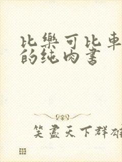 比乐可比车速快的纯肉书