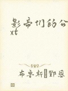 影帝们的公寓txt