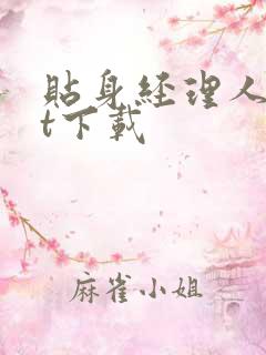 贴身经理人txt下载