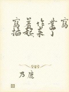 写着作业写着就插起来了