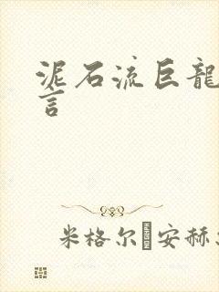 泥石流巨龙系谣言