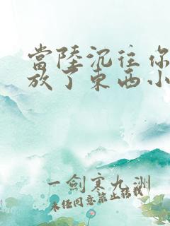 当陆沉往你里面放了东西小玩具