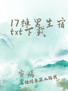 17栋男生宿舍txt下载