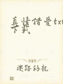 真情错爱txt下载