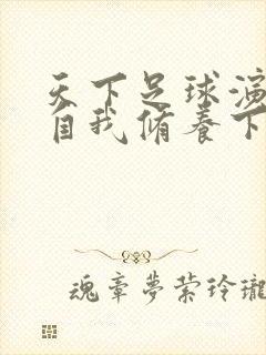 天下足球演员的自我修养下