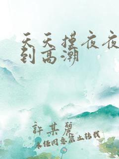 天天摸夜夜摸摸到高潮