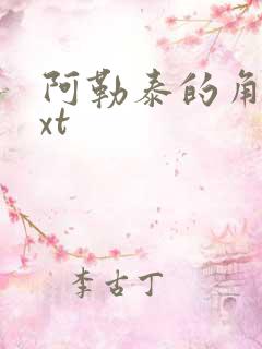 阿勒泰的角落txt