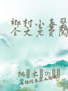 乡村小春医小说全文免费阅读