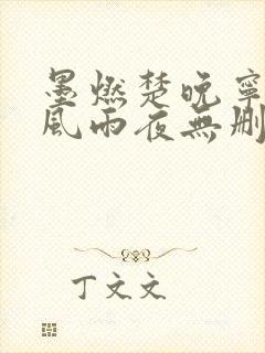 墨燃楚晚宁痴缠风雨夜无删减