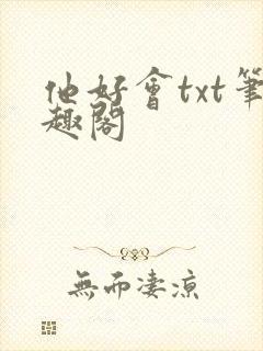 他好会txt笔趣阁