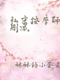私密按摩师 未删减