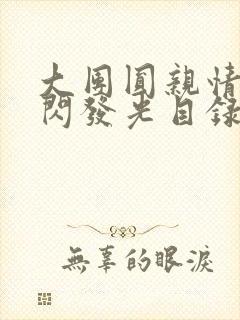 大团圆亲情会闪闪发光目录