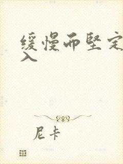 缓慢而坚定的刺入