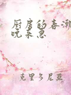 厨房的春潮带雨晚来急